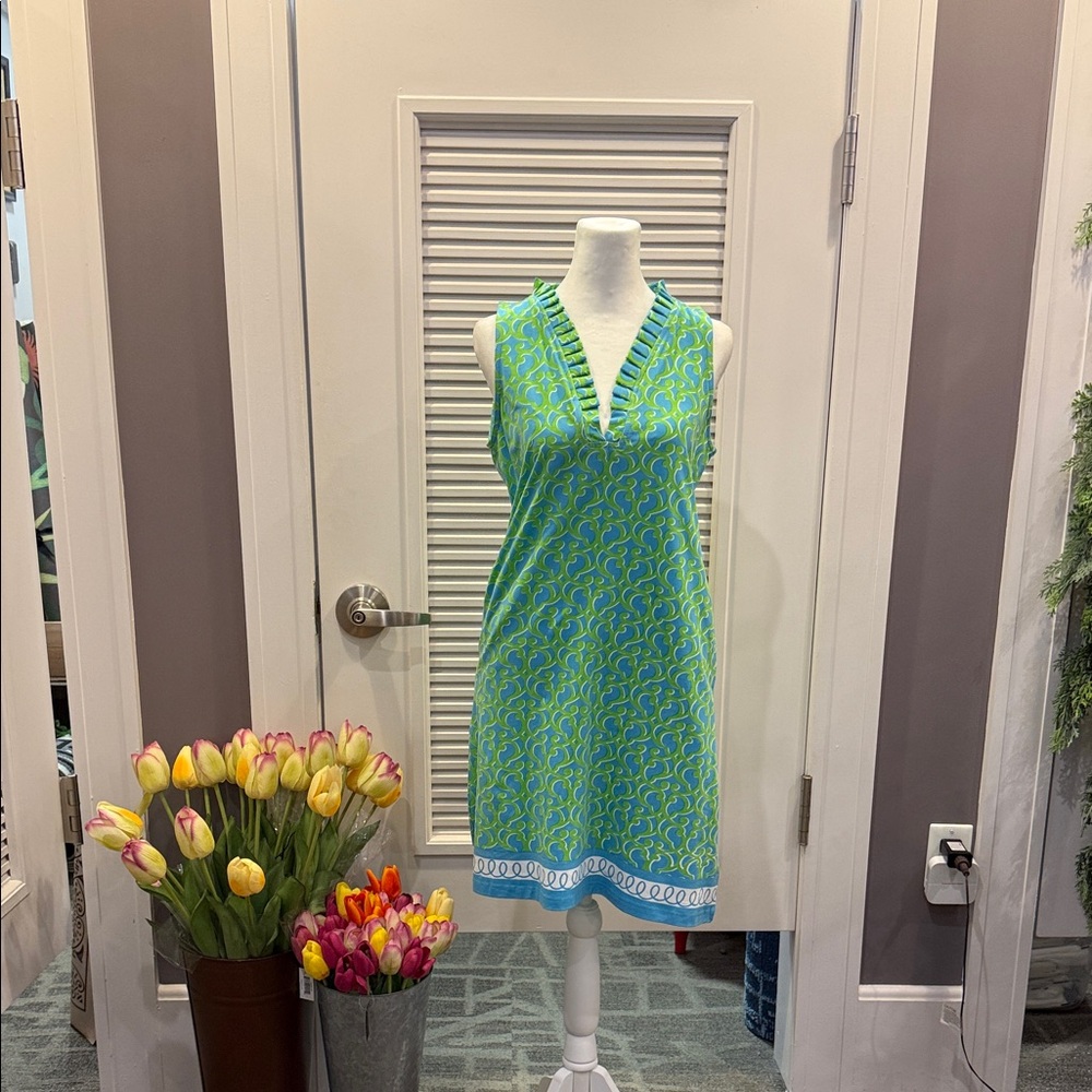 Vibrant Green and Blue Women's Cover-Up